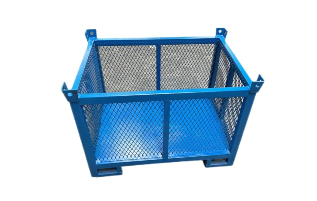 Wire Mesh Steel Post Pallet Storage Cage Fabric Roll Stacking Racking Stillage