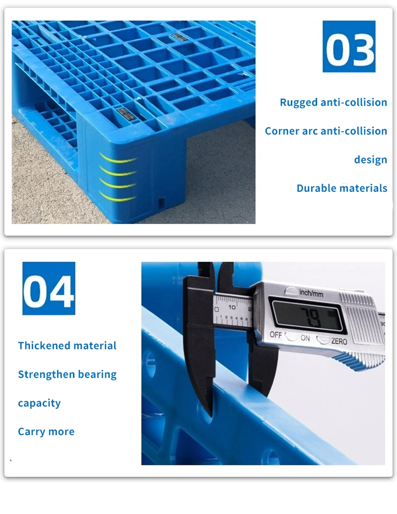 HDPE Industrial Heavy Duty Warehouse Rackable Storage Welded Steel Reinforced Solid/Flat Four Way Entry Hygienic Food Grade Durable Plastic Pallets Factory